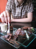 degustación de chocolate